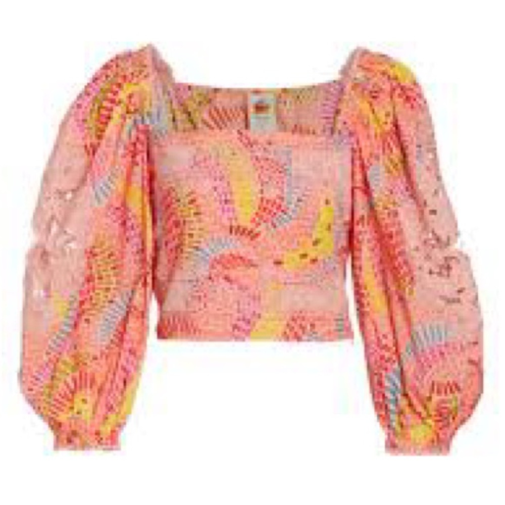 FARM Rio Anthropologie Dotted Bananas Blouse
